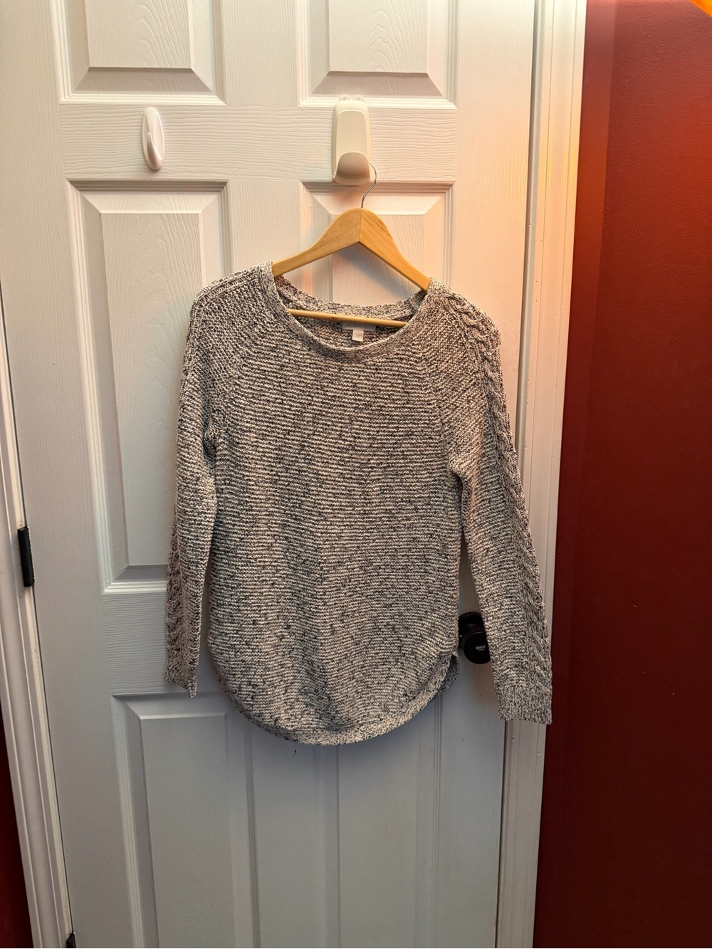 New York & Company Marled Knit Sweater in Gray
